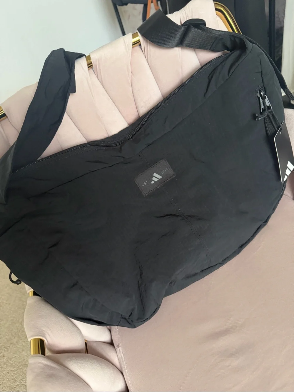 NWT adidas Crescent Crossbody in Black Nylon ORG RETAIL $48
